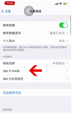 绍兴苹果14维修网分享如何给iPhone14的SIM卡设置密码 