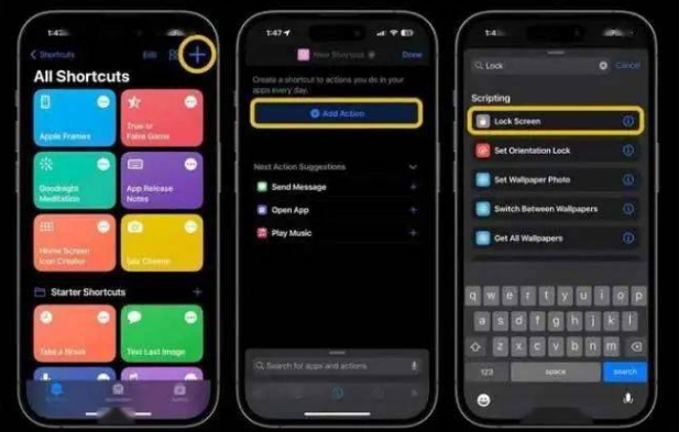 绍兴苹果14锁屏维修店分享iPhone14升级iOS16.4后如何创建锁屏快捷方式 