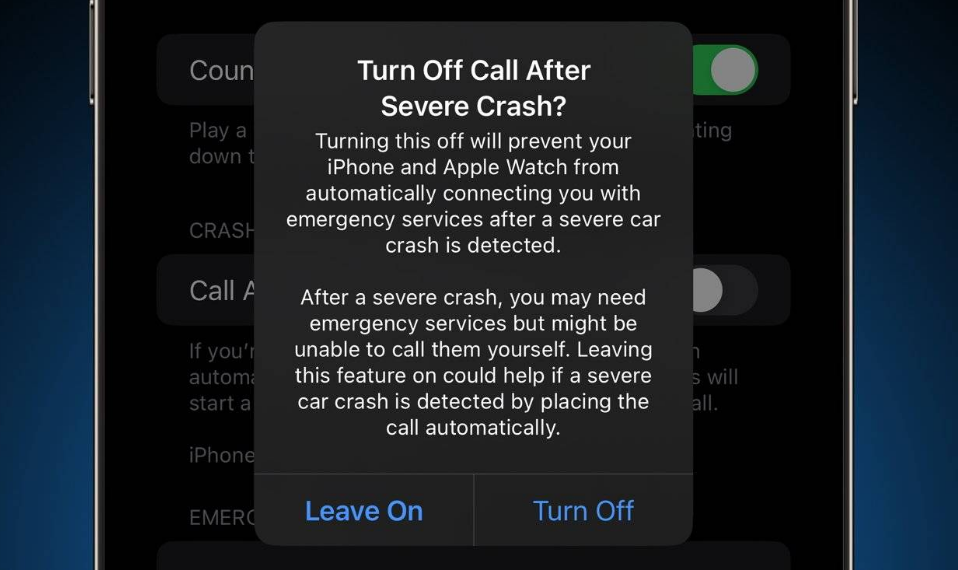 绍兴苹果14维修分享 iPhone 14 和 Apple Watch 上关闭崩溃检测 